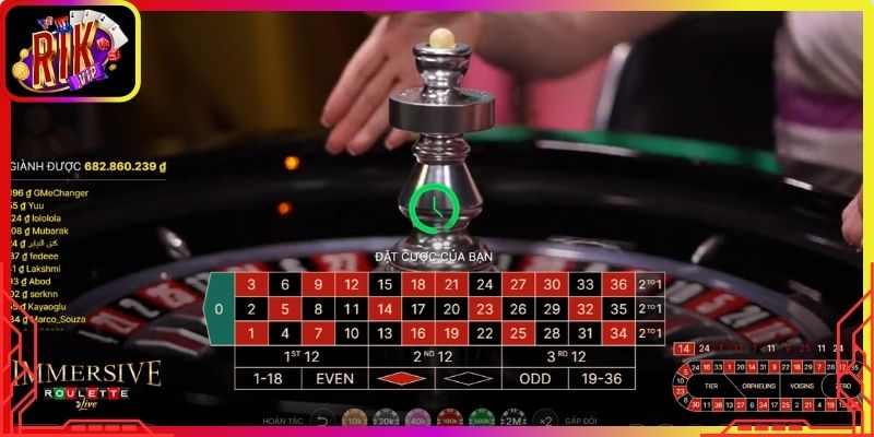 Roulette hấp dẫn tại Casino Rikvip