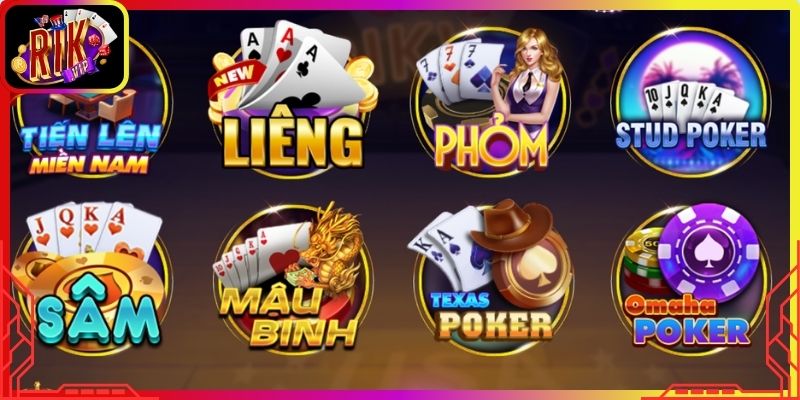 Các sản phẩm tiêu biểu tại game bài Rikvip