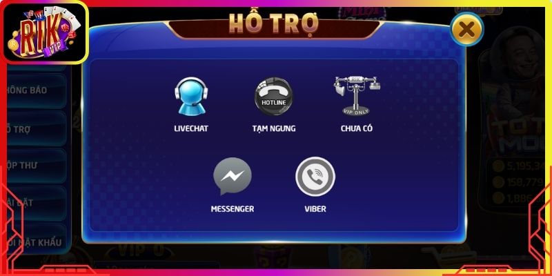 Quy trình khi liên hệ Rikvip