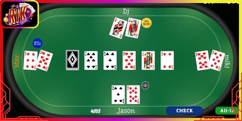 Diễn biến các vòng cược trong Stud Poker