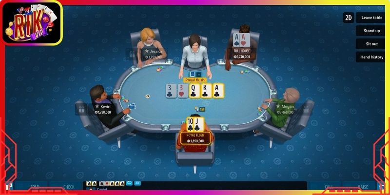 Các vòng lật bài chung trong Texas Poker